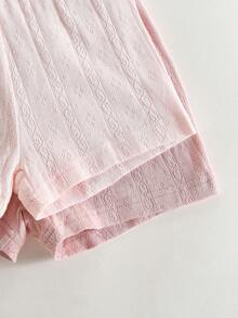 Playful Pals 女婴舒适百搭甜美可爱吊带短裤套装，多件套夏季服装 - 彩色 - 查看 6