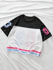 AXEPEAK 男士针织休闲宽松短袖T恤 - 彩色 - 查看 2