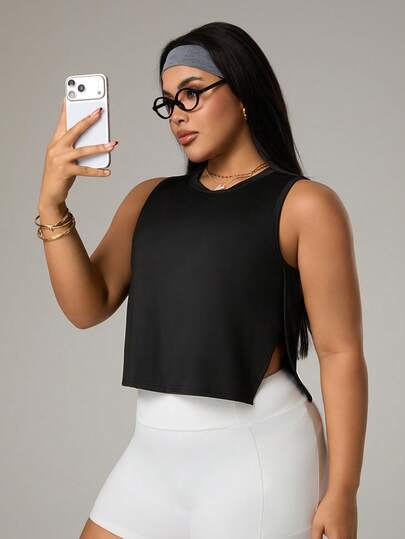 Rhythm Era 大码女式休闲简约运动背心，春夏款