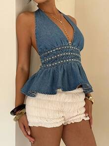 ertos, festivales rave, conciertos country, Ibiza, Nashville, ropa occidental, ropa boho occidental, ropa de calle tropical Gyaru, ropa occidental para mujer, ropa de calle Gyaru occidental. - Lavado oscuro - Ver 10
