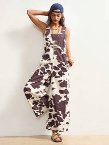 Bohemela 女士印花休闲牛仔背带裤 - 彩色 - 查看 3