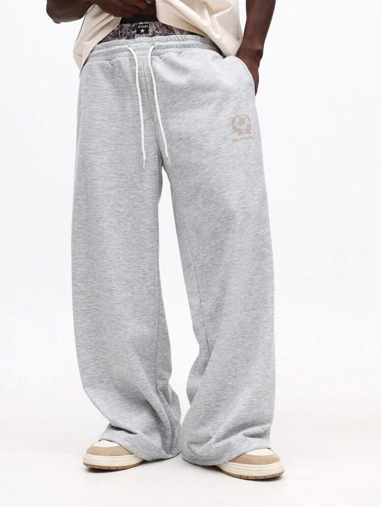 Relaxed Drawstring Sweatpants With Elastic Cuff
