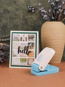 1 cái bấm lỗ bằng cần gạt, dụng cụ bấm lỗ vuông cầm tay nhỏ gọn, thích hợp cho thiệp thủ công, các dự án DIY, quà tặng, văn phòng phẩm, thiệp chúc mừng và các dự án nghệ thuật khác. - Nhiều màu - Xem 7