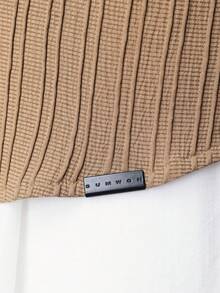 SUMWON Men's Short Sleeve Button Down Shirt With Vertical Striped Pattern Classic Collar Regular Fit Casual Summer Top - Coffee Brown - View 6