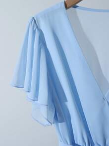 GlowEve 新款优雅飘逸雪纺连衣裙，适合女士，春夏款 - 淺藍色 - 查看 3