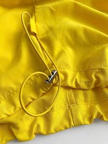 Maweii 大码时尚拼接格纹喇叭裤，黄色，女士休闲宽松长裤，适合日常穿着、街头风、音乐节等场合 - 黃色 - 查看 8