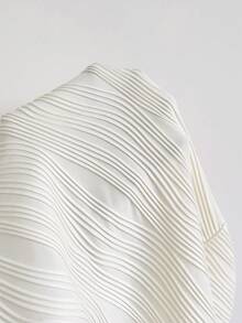 Soleia Women's Sleeveless Textured Jumpsuit Romper, Suitable For Vacation - Black and White - View 7