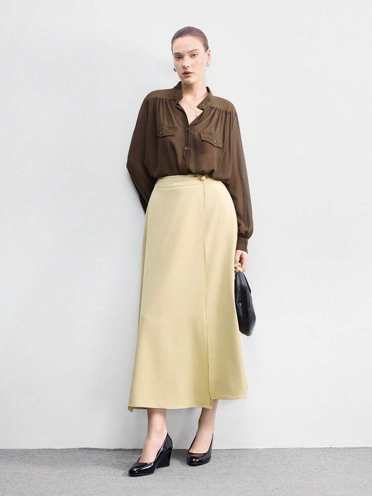 CUCCOO BIZCHIC Tacones de cuero de punta redonda para mujer, tacón de cuña, de moda y versátiles para el trabajo y atuendos casuales, para todas las estaciones