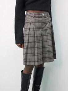 Maija 女士休闲复古格子宽松阔腿裤 - 彩色 - 查看 5