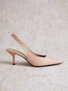 Enchnt Pointed Toe High Heel Pumps For Women, New Autumn Style, Versatile, Delicate, Stiletto Heel, Strap, Sexy Elegant Closed Toe Heeled Sandals, Kitten Heels, Elegant - Dusty Pink - View 4