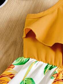 SHEIN 可爱卡通图案女宝宝夏季连衣裙 - 白色 - 查看 6