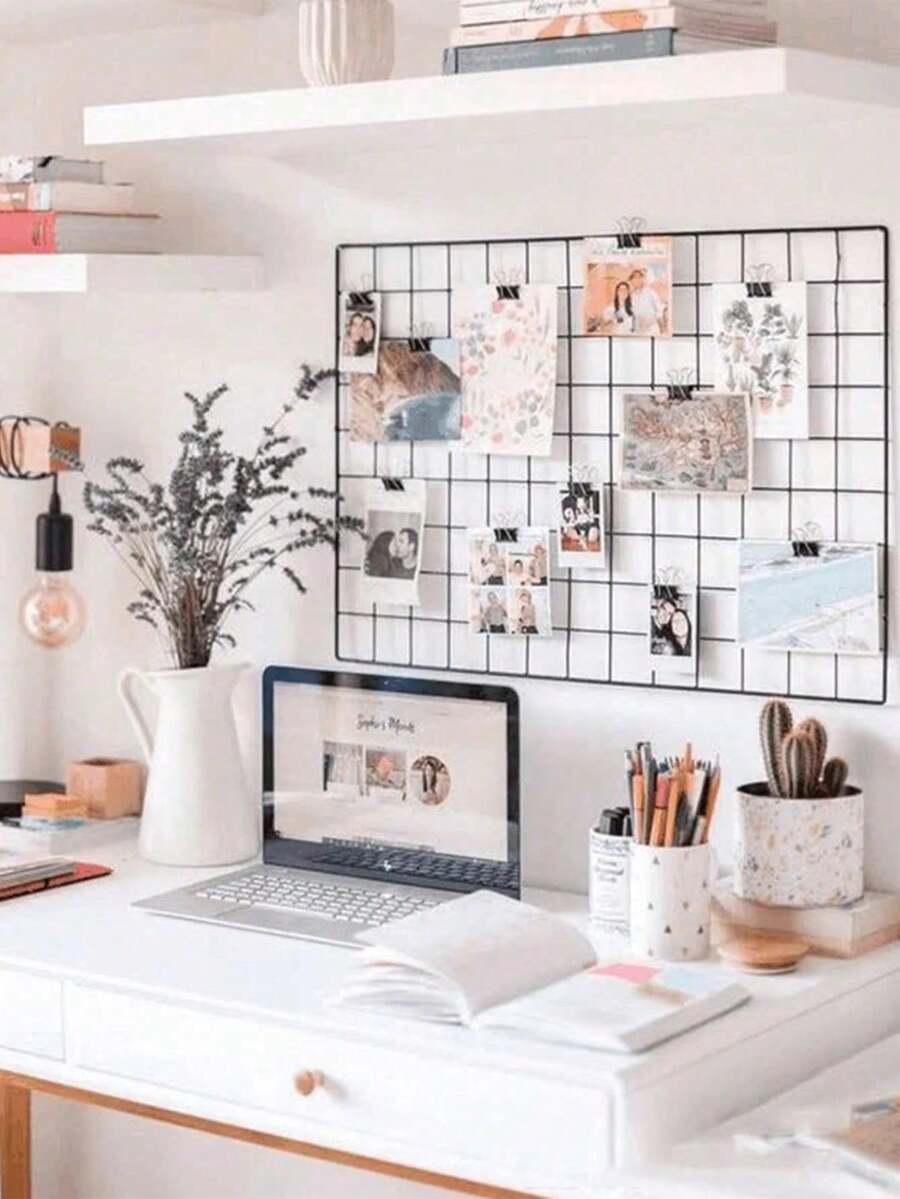 Black Wrought Iron Mesh Panel - Photo Background Wall Mount Decoration With Perforated Panel Frame - Black - View 1