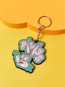 LOONEY TUNES X SHEIN 可爱休闲蓝色苹果造型亚克力钥匙扣，适合日常使用，精致小礼物 - 彩色 - 查看 2