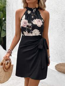 SHEIN Frenchy 女士印花无袖连衣裙，夏季 - 彩色 - 查看 4