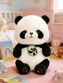 POKOJA LAND 11.02英寸可爱熊猫毛绒玩具 - 柔软聚酯纤维填充动物，黑白熊猫设计，眼睛和表情生动，是万圣节、复活节和其他节日及生日礼物的完美之选。 - 彩色 - 查看 5