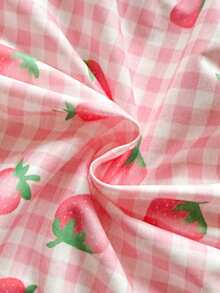 SHEIN Vintaside Kids 3件套女婴夏季碎花无袖连衣裙和纯色连衣裙，田园风格，时尚可爱 - 彩色 - 查看 5