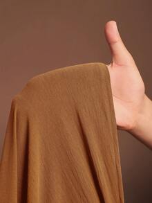 Veslaya 2025秋冬新款优雅咖啡棕色宽松肩领长袖A字连衣裙，适合派对、约会、毕业典礼、婚礼、生日、情人节、聚会、鸡尾酒会等场合。 - 摩卡棕 - 查看 7