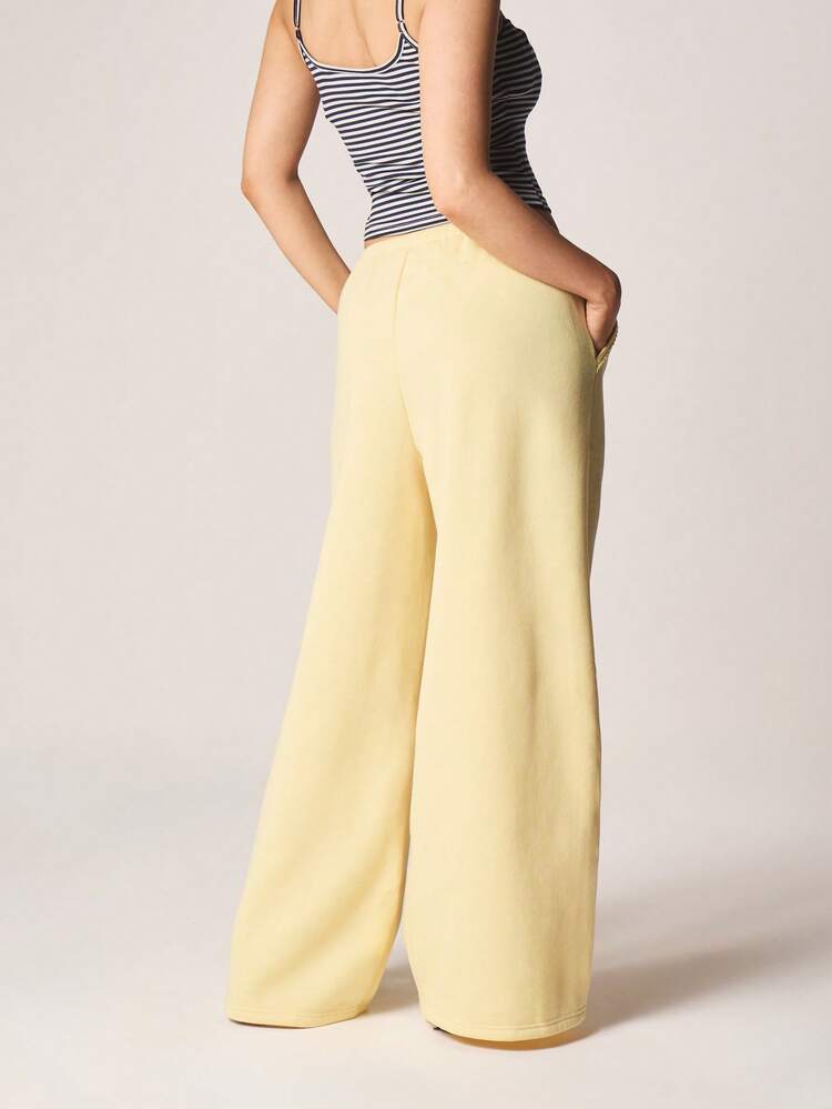 MISSGUIDED Comfortable Wide Leg Elastic Waist Drawstring Sweatpants For Casual Everyday Loungewear Fall Spring Summer