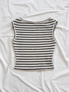 Soleia Women's Casual Striped Pattern Fitted Blouse, Suitable For Summer Vacation And Daily Commute - Multicolor - View 2