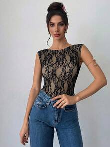 Firerie 女士优雅浪漫时尚通勤性感优雅连衣裙，适合派对、度假、返校、浪漫约会和婚礼生日等场合，女士连体衣 - 黑色 - 查看 6