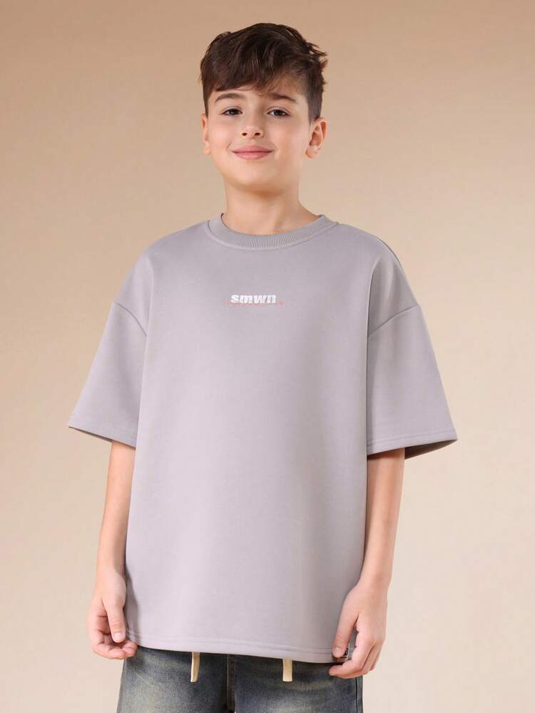 Oversize-T-Shirt mit Logo-Grafik und Rundhalsausschnitt