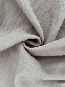 SHEIN Elenzya Elegant Linen Tie Bow Blouse, Suitable For Vacation And Commute - Khaki - View 8