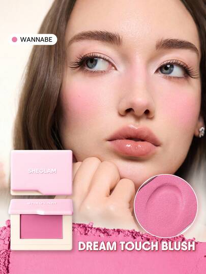 SHEGLAM Dream Touch Blush-Wannabe Brand Beauty Makeup Face Paint Cosmetic For Women Girls Perfect For Winter Spring Ideal For Y2K Fancy Fashion Suitable For Birthday Gift Party Ready Best Color