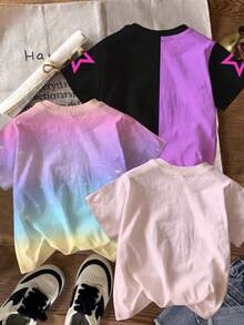 SHEIN 年轻女孩休闲简约时尚街头风可爱卡通女团，萌系动漫韩流，数字67设计 - 彩色 - 查看 2