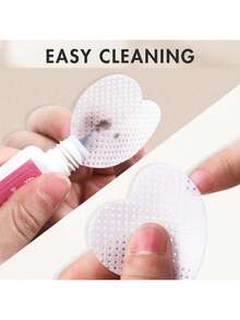 指甲清洁湿巾 - 专业无绒指甲油卸除棉片，UV凝胶清洁纸巾，无香型美甲准备和完成清洁工具（白色心形） - 白色 - 查看 5