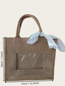 Bride Transparent Tote Bag Beach Pool Rustic Boho Destination Wedding Engagement Bachelorette Hen Party Bach Weekend Bride To Be Bridal Shower Tropical Honeymoon Gift Future Mrs Present(Only Contain The Bag) - Natural - View 4