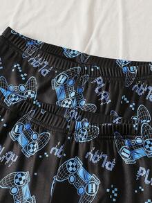 Tween Boys' Crew Neck Short Sleeve Casual 3 PiecesSnug Fit Loungewear Set, Summer - Multicolor - View 8