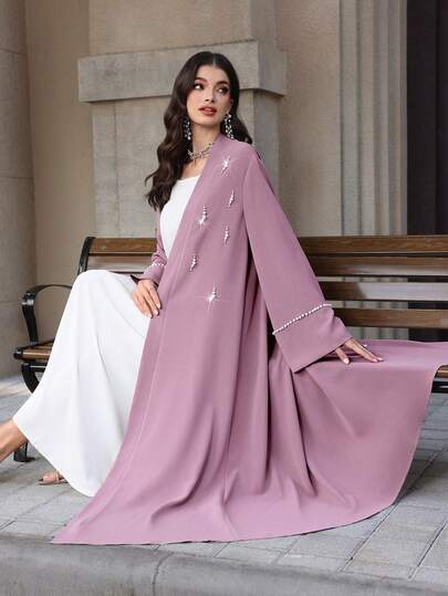 Al Najma Pearl Decor Elegant Loose Fit Long Sleeve Casual Jacket