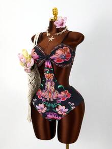 Zestiva Women's One-Piece Swimsuit, Suitable For Beach, Vacation, And Dates, Spring/Summer - Multicolor - View 3