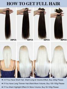 20pcs Tape In Hair Straight #4 Dark Brown Color 150% 18-26 Inch Human Hair Tape In Hair Extension - S4 - View 10