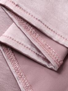 Dazy Plus Đầm dự tiệc tay phồng thanh lịch, cổ chữ V đính đá, phối ren, ôm eo, chất liệu satin, cỡ lớn, màu hồng, thích hợp cho mùa xuân/thu. - Hồng - Xem 7