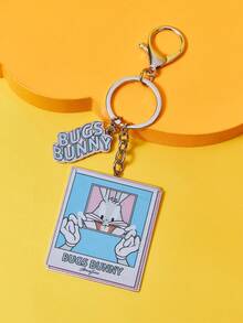 LOONEY TUNES X SHEIN 1 Móc khóa kim loại hình thỏ hoạt hình ngộ nghĩnh kèm chữ cái, dễ thương, phù hợp cho cuộc sống hàng ngày. - Nhiều màu - Xem 2