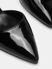 Glitzique Fall/Winter 2025 Retro European & American Sexy Nightclub Slimming High Heel Shoes, Super High Heel Pointed Toe Hollow-Out Shoes For Women,Elegant,Women Pumps,Elegant,Party Outfits - Black - View 5