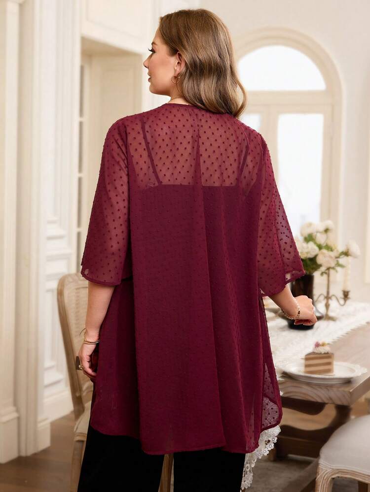 Plus Size Women's Casual Coat , Summer Spring To Summer Valentines Day Beach Wedding Vacations Women Casual Beach Holidays Going Out Coat