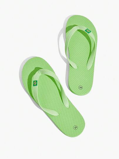 Grefit Färgmatchande tryckta plattbottnade strandflip-flops, lämpliga för inomhus- och utomhusbruk, strand-T-tofflor, lätta och bekväma, halkfria, lämpliga för utomhuspromenader, gatumode, multifunktionella plattbottnade tofflor, lämpliga för inomhus- och utomhusbruk, tropisk stil under semestersäsongen, enfärgad design, lämpliga för vår och sommar, skolstartssäsongen