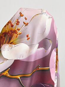 SHEIN CURVE+ 大码印花短袖衬衫 - 彩色 - 查看 9