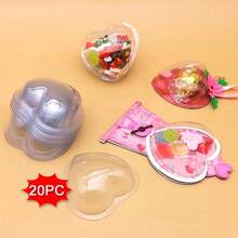 20PCS Sweet Heart Clamshell Blister Packing Clear Plastic Candy Dome Candy Holder Money Card Handmade Shaker Cards Transparent Plastic Covers For DIY Candy Gift Box - Love model - View 4