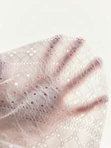 Lullawish Bộ đồ ngủ phong cách Bohemian Boho dệt kim jacquard ren chắp vá lãng mạn gồm áo hai dây và quần short dành cho nữ. - trắng - Xem 7