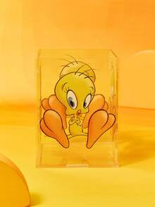 LOONEY TUNES X SHEIN Cartoon Yellow Chicken Pattern Acrylic Storage Box - Multicolor - View 4