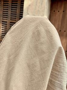 SHEIN Maternity Spaghetti Strap Shell Trim Pleated 2 Pieces Set, Summer - Apricot - View 7