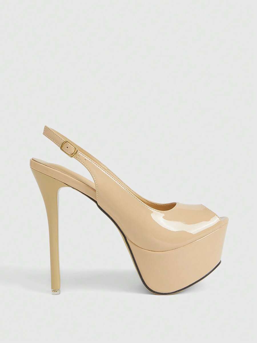 CUCCOO LuxiPop Women Heeled Sandals - Apricot - View 1