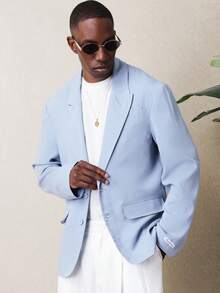 SUMWON Men Blazers - Baby Blue - View 4