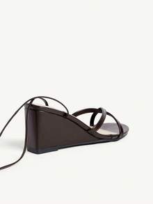 CUCCOO CHICEST Women's Casual Lace-Up Wedge Sandals For Daily Wear - Brown - View 7