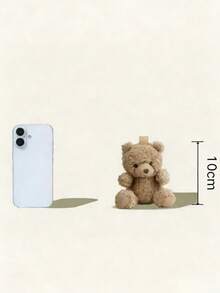 POKOJA LAND 1个装可爱毛绒熊钥匙扣泰迪熊填充动物钥匙圈挂件手提包吊坠装饰创意礼物，适合儿童生日派对、家居装饰、女孩房间装饰、感恩节、春夏季 - 彩色 - 查看 2