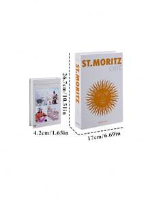 Joivida 1 件现代英文简约风格仿真书，可折叠，柔软装饰模型，房间摆件，酒店、图书馆装饰书，开放式豪华装饰仿真书，时尚仿真书装饰，设计师客厅装饰仿书摆件，女孩礼物，适用于家居客厅、办公室装饰 - 多色 - 查看 7