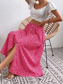 Breezaya 女士印花度假休闲半身裙 - 西瓜粉 - 查看 6